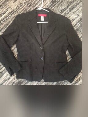 AK Anne Klein Womens 8P Blazer Black